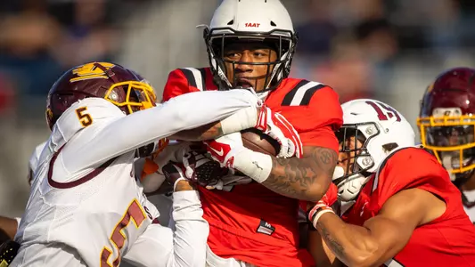 The Ball State football team competes against Central Michigan on Saturday, October 21, 2023 at Scheumann Stadium during Homecoming.