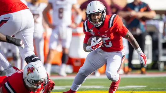 The Ball State football team competes against Central Michigan on Saturday, October 21, 2023 at Scheumann Stadium during Homecoming.