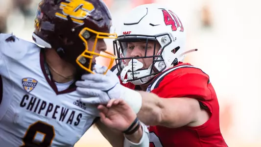 The Ball State football team competes against Central Michigan on Saturday, October 21, 2023 at Scheumann Stadium during Homecoming.