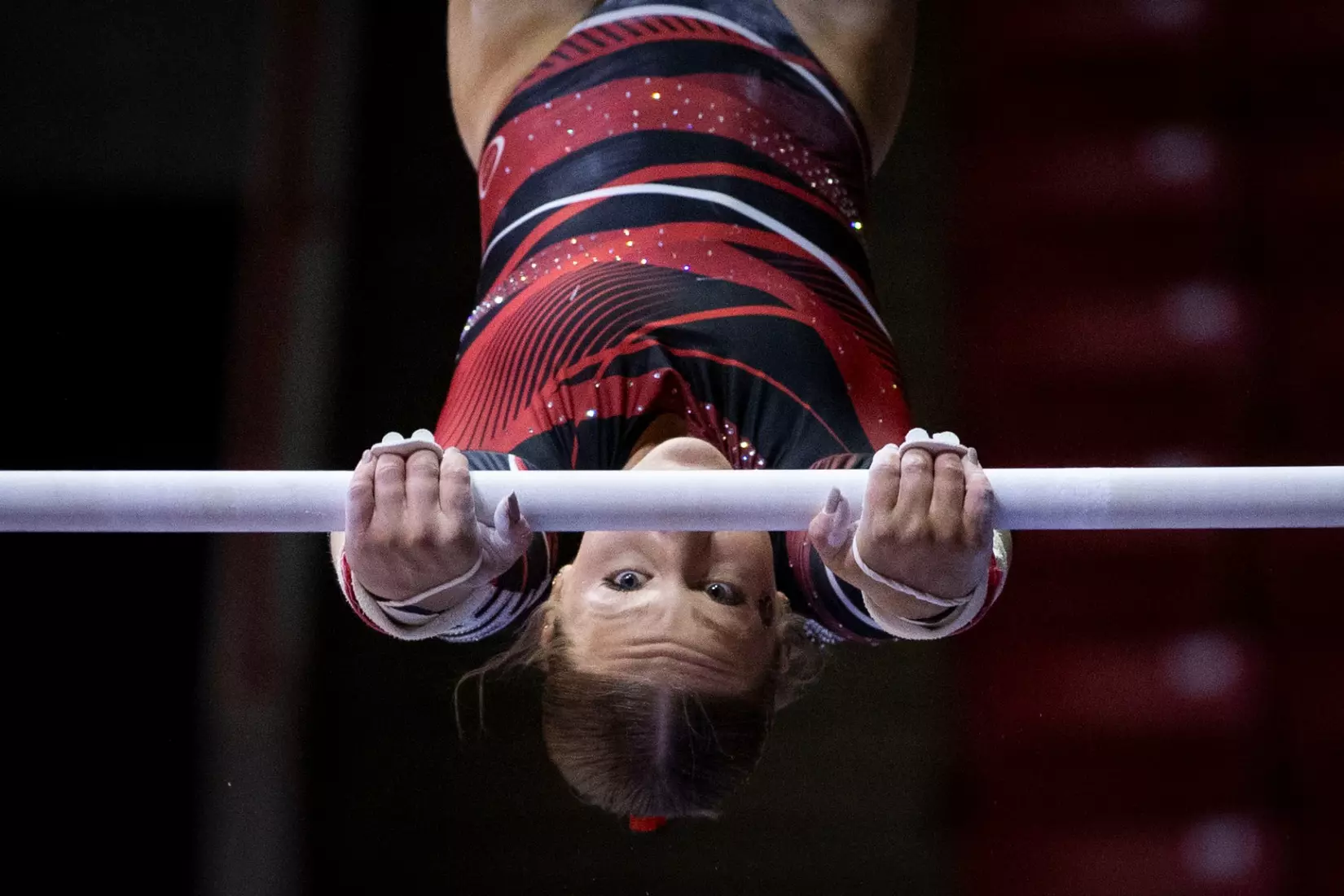 The Ball State gymnastic team hosts Bowling Green in Worthen Arena on Jan, 22. Photo by Samantha Blankenship / Ball State University