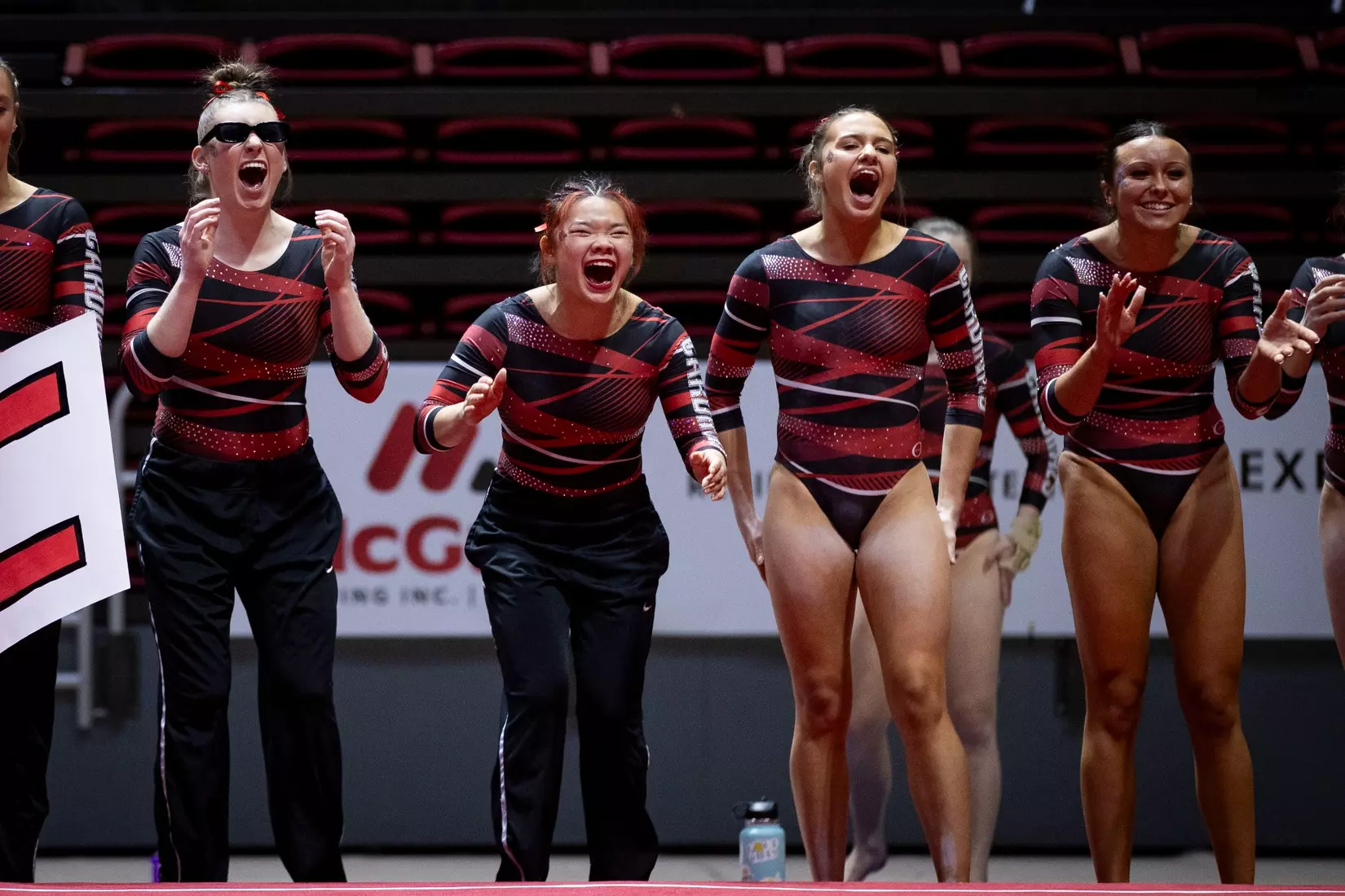The Ball State gymnastic team hosts Bowling Green in Worthen Arena on Jan, 22. Photo by Samantha Blankenship / Ball State University