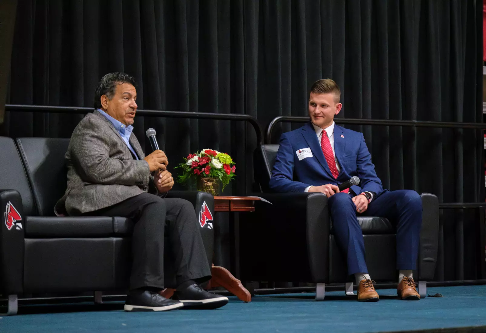 The Ball State Athletic Hall of Fame induction ceremony and banquet takes place in Worthen Arena on October 4, 2024. Photo by Bobby Ellis/Ball State University