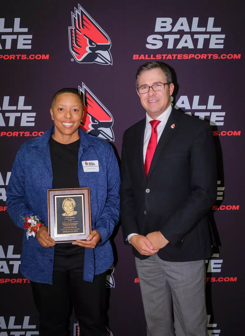 The Ball State Athletic Hall of Fame induction ceremony and banquet takes place in Worthen Arena on October 4, 2024. Photo by Bobby Ellis/Ball State University