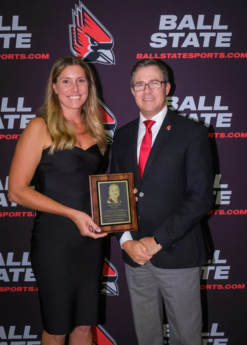The Ball State Athletic Hall of Fame induction ceremony and banquet takes place in Worthen Arena on October 4, 2024. Photo by Bobby Ellis/Ball State University
