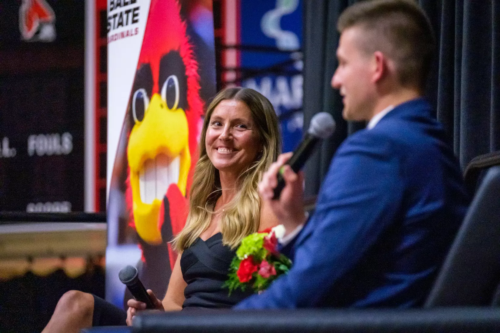 The Ball State Athletic Hall of Fame induction ceremony and banquet takes place in Worthen Arena on October 4, 2024. Photo by Bobby Ellis/Ball State University