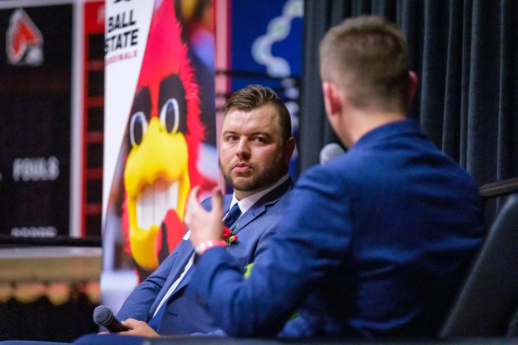 The Ball State Athletic Hall of Fame induction ceremony and banquet takes place in Worthen Arena on October 4, 2024. Photo by Bobby Ellis/Ball State University