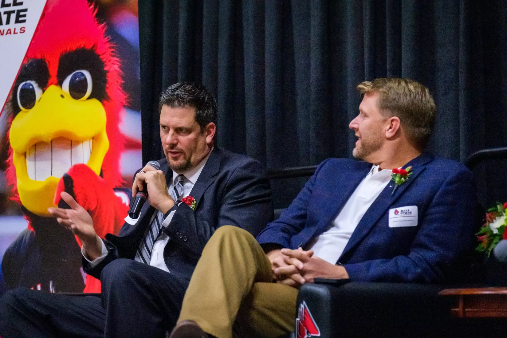 The Ball State Athletic Hall of Fame induction ceremony and banquet takes place in Worthen Arena on October 4, 2024. Photo by Bobby Ellis/Ball State University