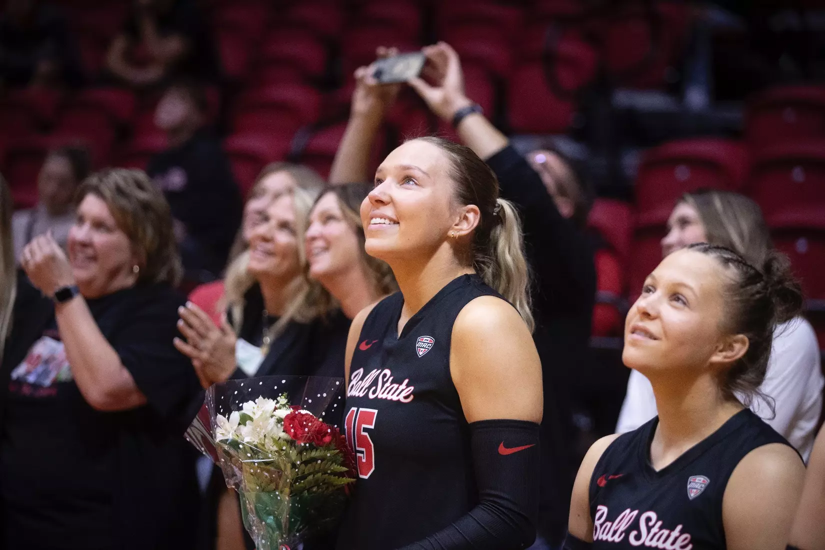 11-16-2024 - Ball State women's volleyball vs. Western Michigan - Senior Day. Photo by Bobby Ellis.