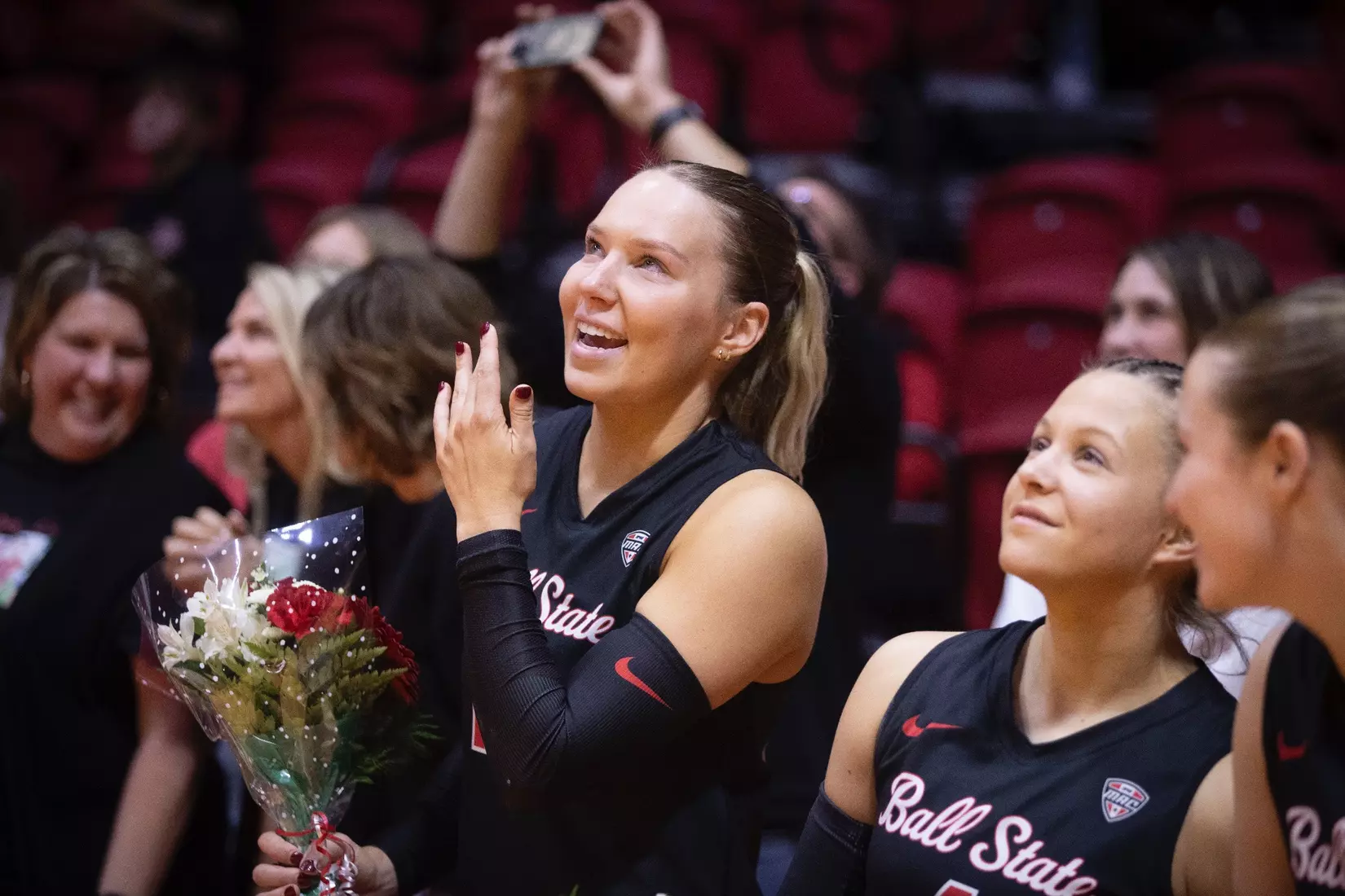 11-16-2024 - Ball State women's volleyball vs. Western Michigan - Senior Day. Photo by Bobby Ellis.