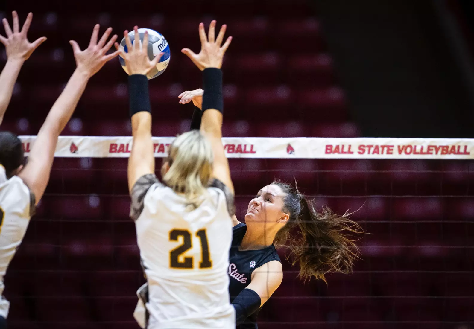 11-16-2024 - Ball State women's volleyball vs. Western Michigan - Senior Day. Photo by Bobby Ellis.