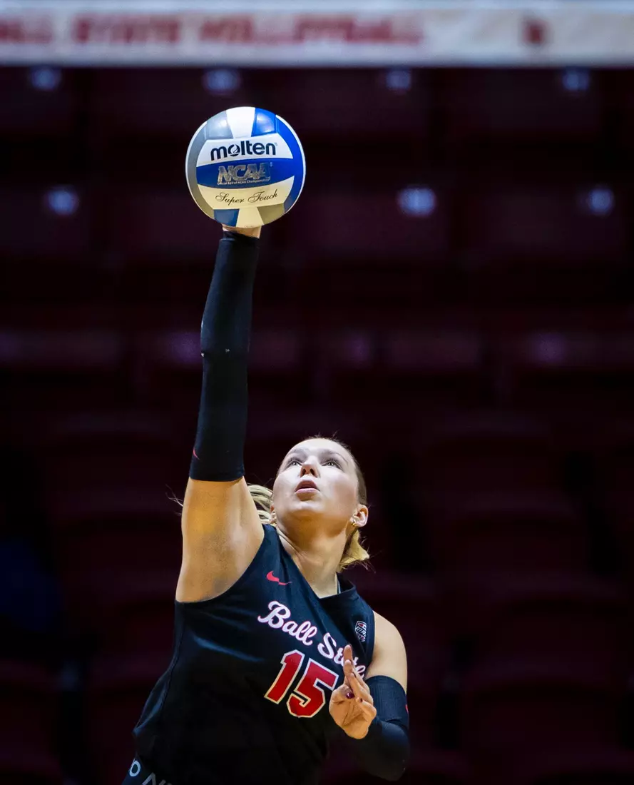 11-16-2024 - Ball State women's volleyball vs. Western Michigan - Senior Day. Photo by Bobby Ellis.