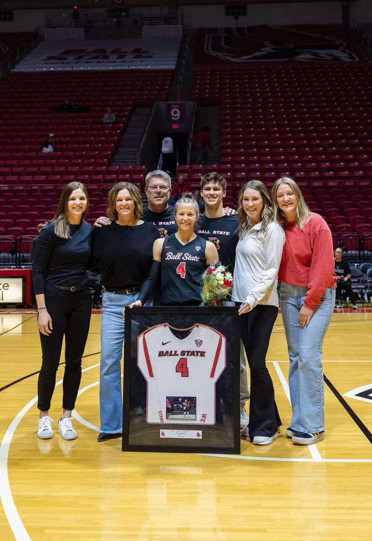 11-16-2024 - Ball State women's volleyball vs. Western Michigan - Senior Day. Photo by Bobby Ellis.