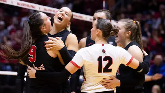 Women's Volleyball Team Celebration