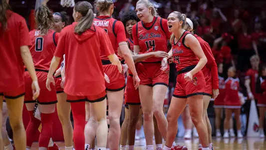 The Ball State women's basketball team competes against the Toledo Rockets at Worthen Arena on January 21, 2024. Photo by Bobby Ellis.