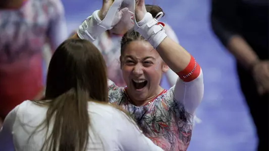 Ava Molina Bars Celebration vs. Eastern Michigan