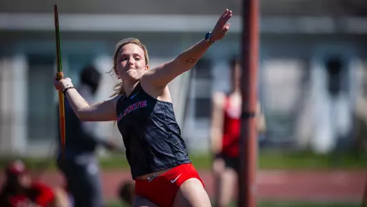 The Ball State track and field team competes in the We Fly Challenge at the Briner Sports Complex on April 13, 2024. Photo by Bobby Ellis