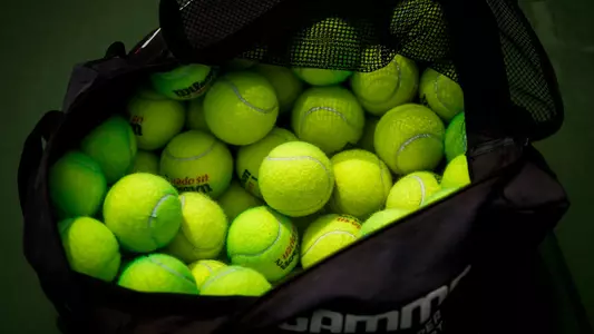 The Ball State women’s tennis team competes against the Miami Redhawks at the Foster Adams Family Tennis Complex and Bill Richards Tennis Courts on April 7, 2024. Photo by Bobby Ellis