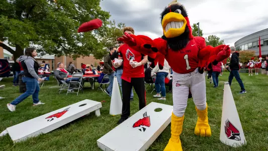 Charlie Cardinal cornhole
