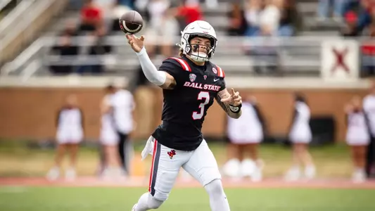 Ball State football vs. Missouri State University at Scheumann Stadium on September 7, 2024. Photo by Bobby Ellis