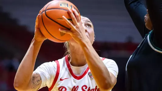 Women’s Basketball vs Eastern Michigan on Jan 8, 2025 in Worthen Arena. Photo by Samantha Blankenship/Ball State University.