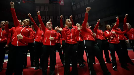 Gymnastics Team Celebrating
