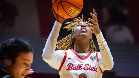 Women’s Basketball vs Eastern Michigan on Jan 8, 2025 in Worthen Arena. Photo by Samantha Blankenship/Ball State University.