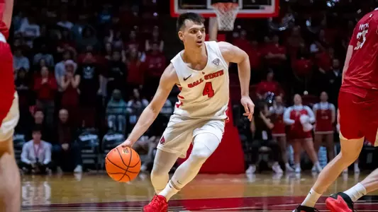 Men's basketball vs Miami (OH) on January 7, 2025 in Worthen Arena. Photo by Bobby Ellis