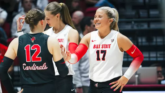 Camryn Wise and Sophie Ledbetter celebrate