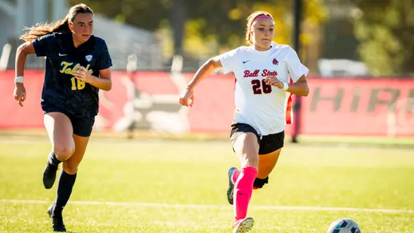 The Ball State soccer match against Toledo on October 16, 2025. Photo by Bobby Ellis/Ball State University