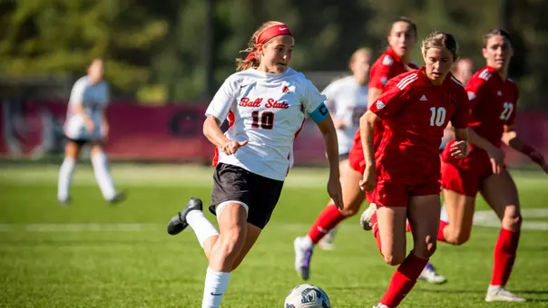 The Ball State soccer match against Miami of Ohio on October 26, 2025. Photo by Bobby Ellis/Ball State University