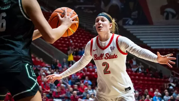 MC-80580 - Ball State Women’s Basketball hosts Eastern Michigan on Dec 20, 2025. Photo by Samantha (Blankenship) Ellis/Ball State University.
