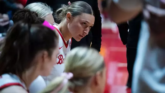 The Ball State women's basketball team competees against Kent State in Worthen Area on February 22, 2025. Photo by Bobby Ellis