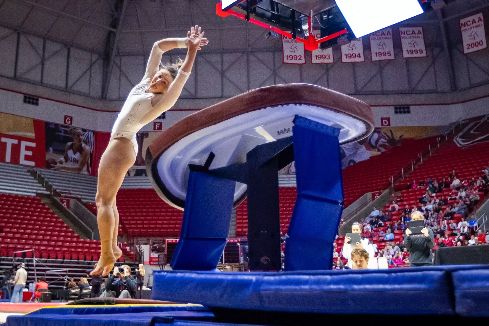 Ball State Gymnastics vs Central Michigan on Feb 9, 2025. Photo by Samantha Blankenship/Ball State University.