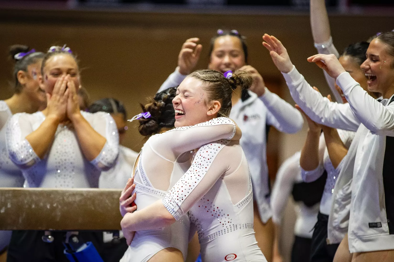 Ball State Gymnastics vs Central Michigan on Feb 9, 2025. Photo by Samantha Blankenship/Ball State University.