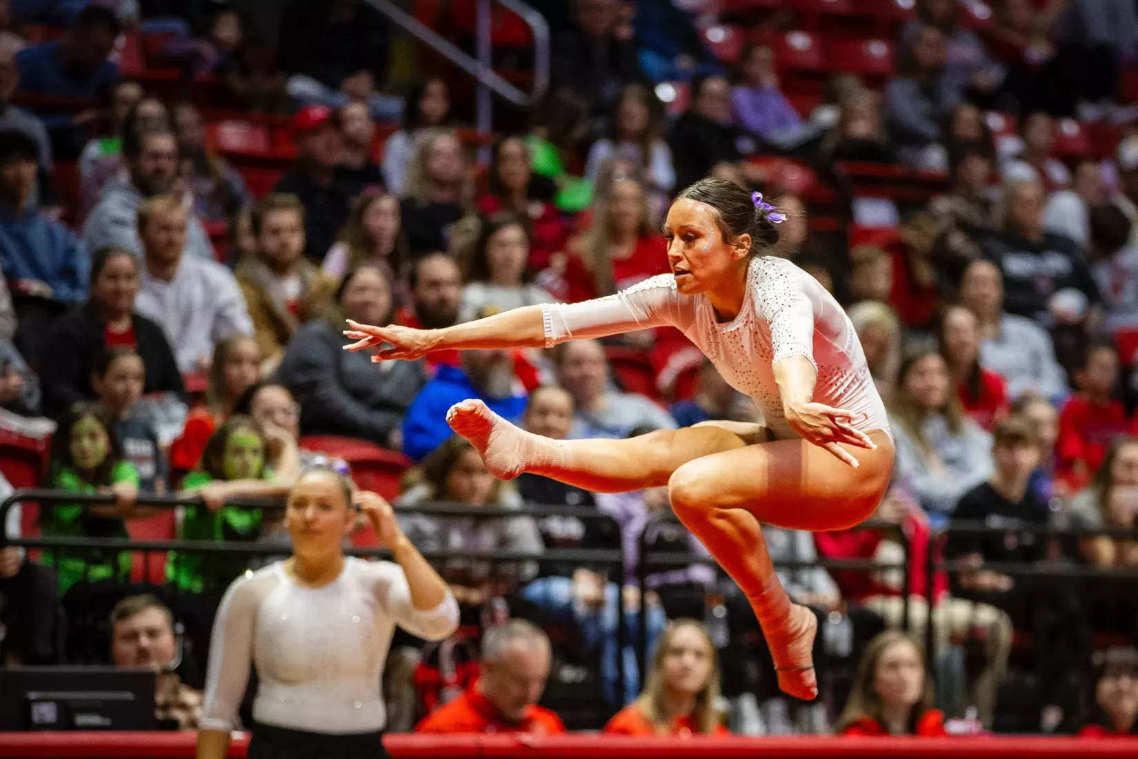 Ball State Gymnastics vs Central Michigan on Feb 9, 2025. Photo by Samantha Blankenship/Ball State University.