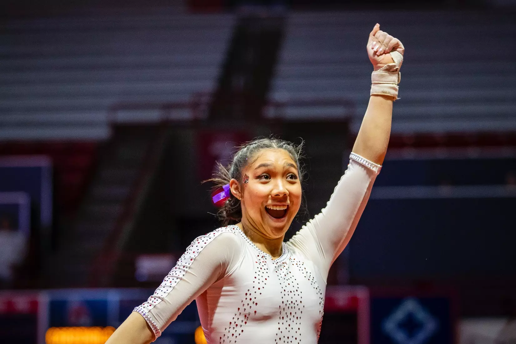 Ball State Gymnastics vs Central Michigan on Feb 9, 2025. Photo by Samantha Blankenship/Ball State University.