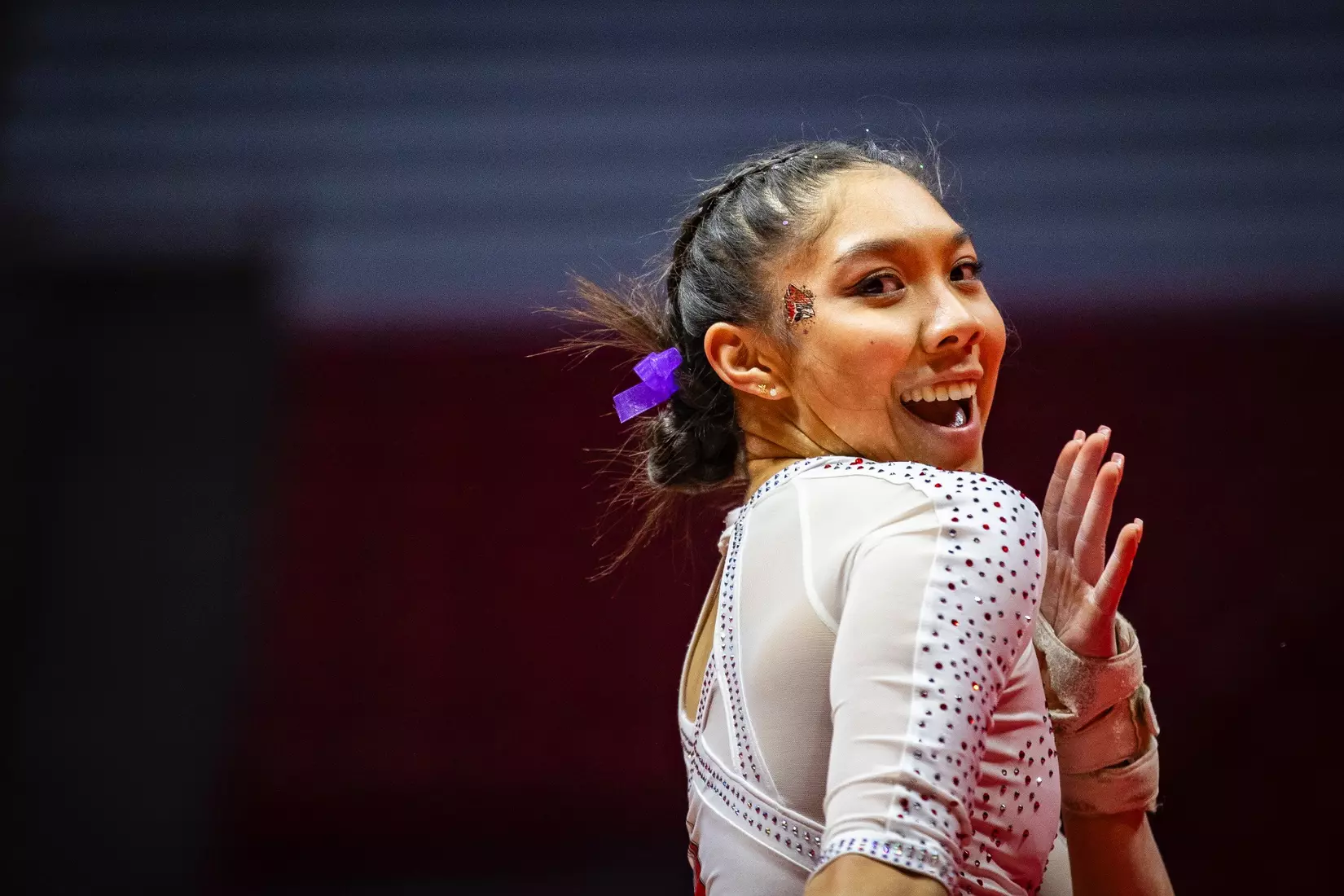 Ball State Gymnastics vs Central Michigan on Feb 9, 2025. Photo by Samantha Blankenship/Ball State University.