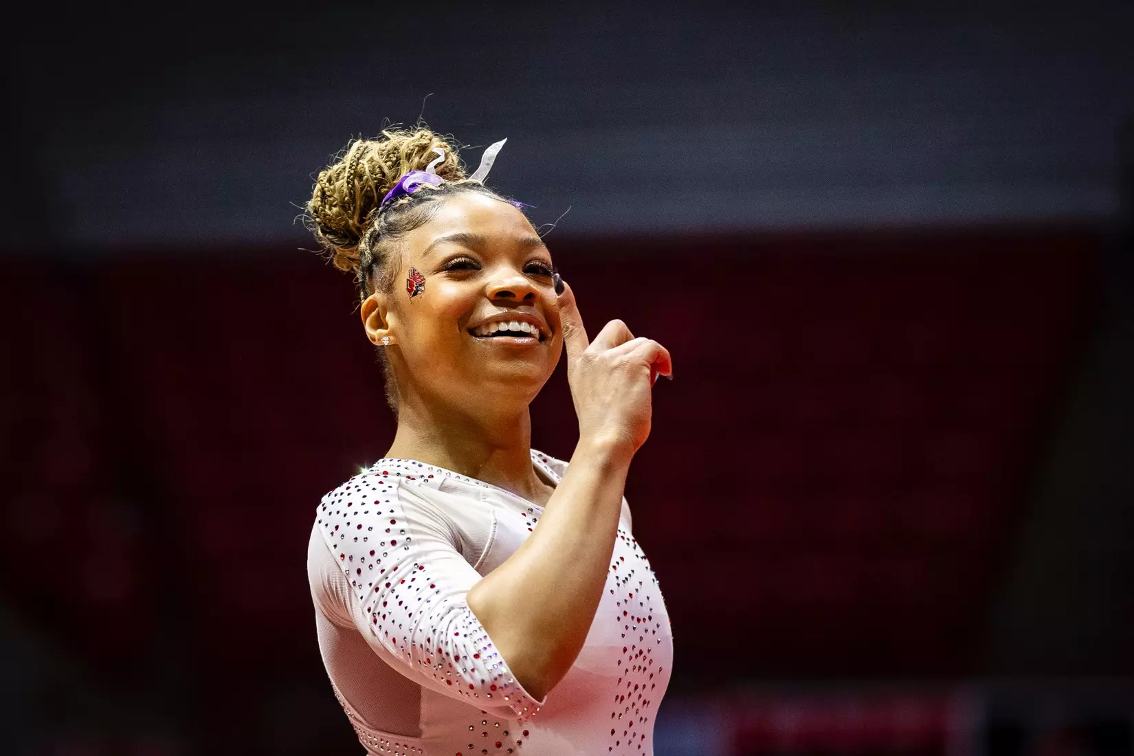 Ball State Gymnastics vs Central Michigan on Feb 9, 2025. Photo by Samantha Blankenship/Ball State University.