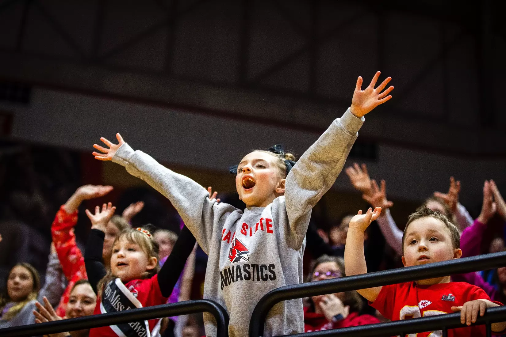 Ball State Gymnastics vs Central Michigan on Feb 9, 2025. Photo by Samantha Blankenship/Ball State University.