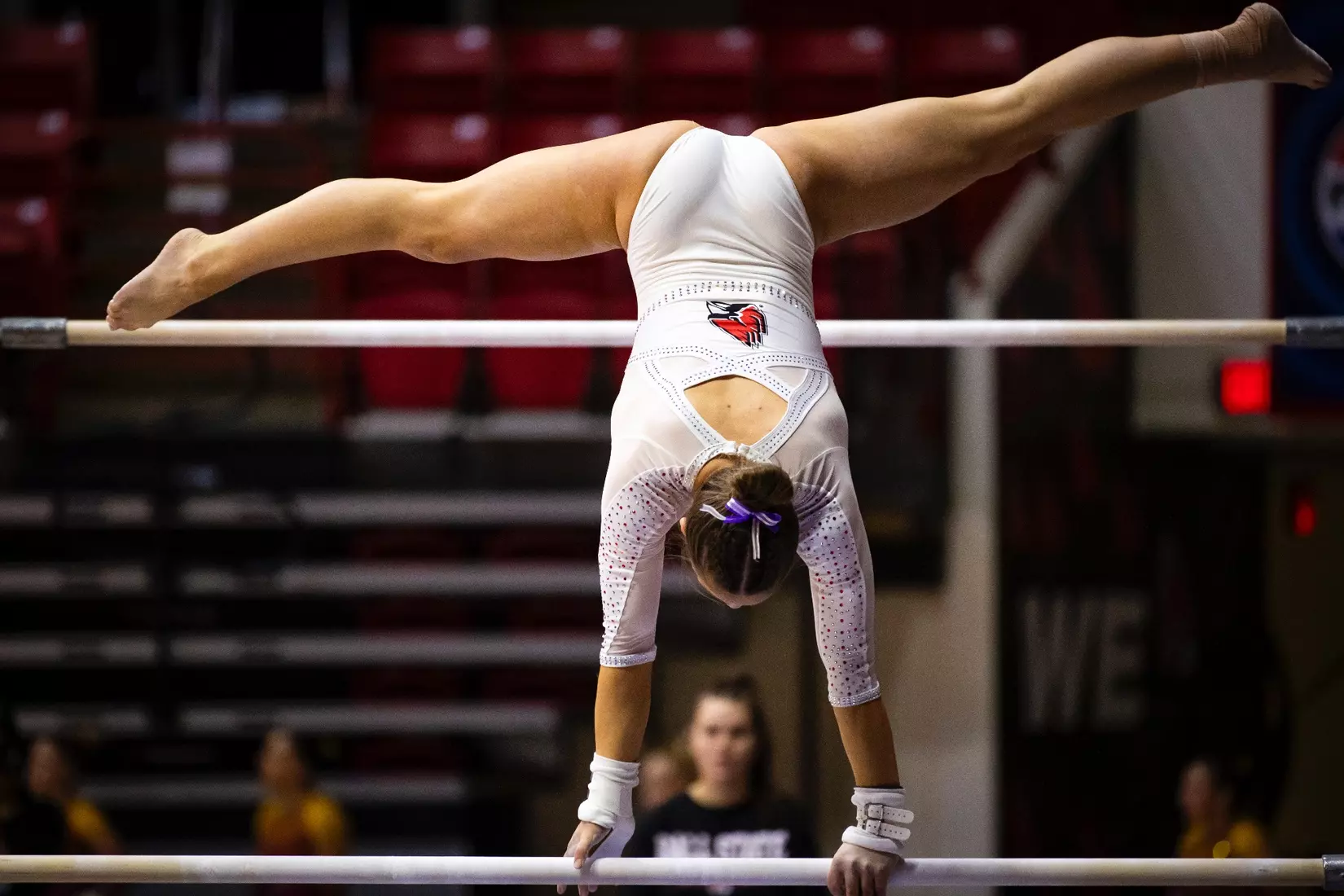 Ball State Gymnastics vs Central Michigan on Feb 9, 2025. Photo by Samantha Blankenship/Ball State University.