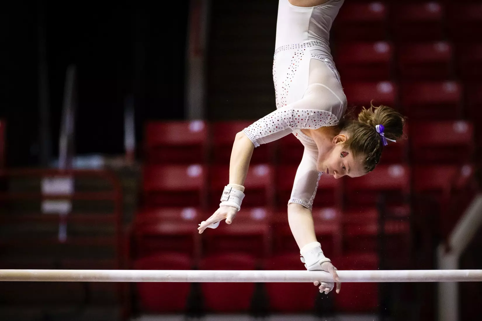 Ball State Gymnastics vs Central Michigan on Feb 9, 2025. Photo by Samantha Blankenship/Ball State University.