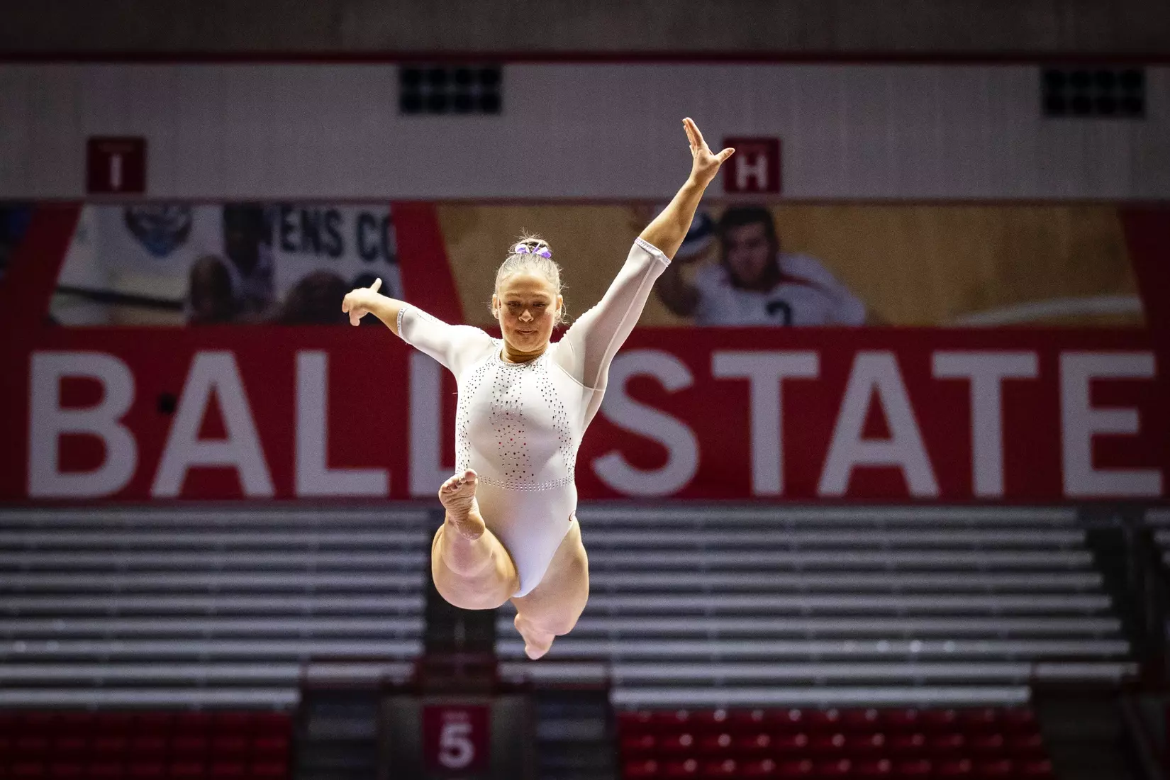 Ball State Gymnastics vs Central Michigan on Feb 9, 2025. Photo by Samantha Blankenship/Ball State University.