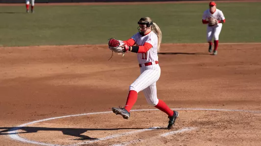 Ella Whitney pitching at Charlotte Invitational
