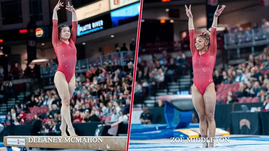 Delaney McMahon - MAC Specialist of the Week / Zoe Middleton - MAC Gymnast of the Week.