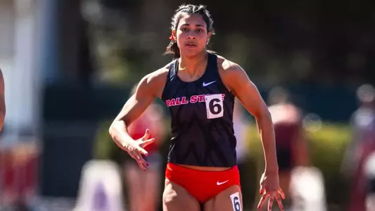 The Ball State track and field team competes in the We Fly Challenge at the Briner Sports Complex on April 13, 2024. Photo by Bobby Ellis