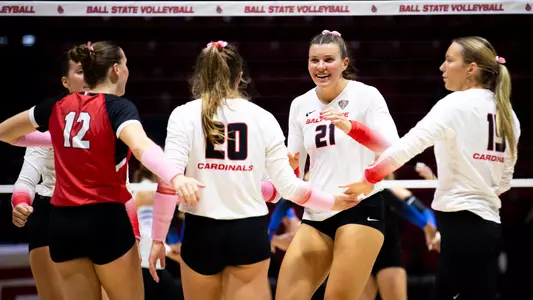 Women's Volleyball Team Celebration