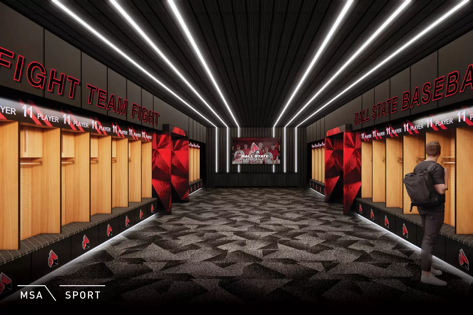 Ball State Baseball Clubhouse Rendering