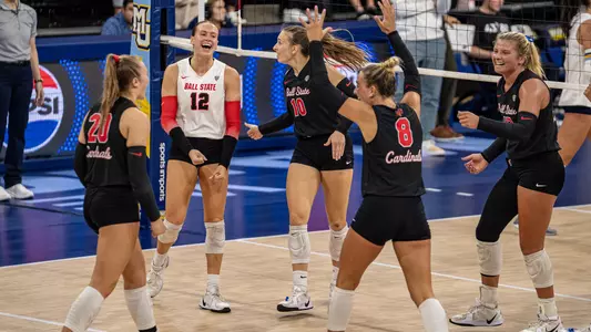 Ball State Celebrating at Marquette
