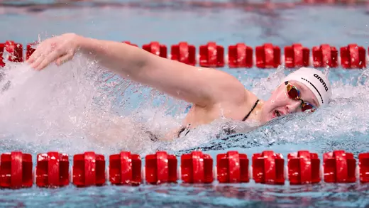 Payton Kelly swims the 100 freestyle vs. Indiana State