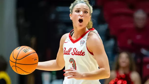MC-80580 - Ball State Women’s Basketball hosts Eastern Michigan on Dec 20, 2025. Photo by Samantha (Blankenship) Ellis/Ball State University.